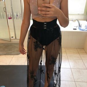 Showpo Better Love Skirt In Black Lace OBO